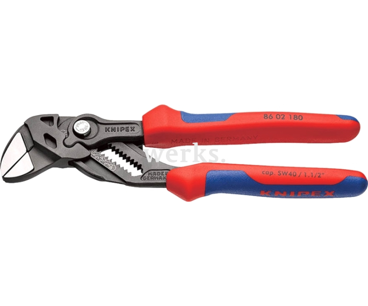Клещи переставные-гаечный ключ фосфатированные, 180 мм Knipex KN-8602180