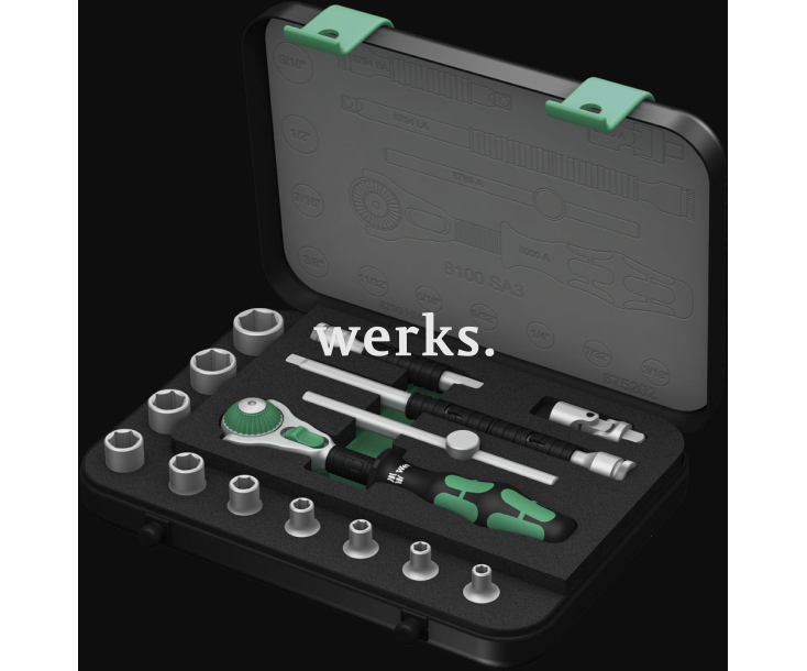 8100 SA 3 Набор трещоток Zyklop Speed, 1/4 Wera WE-003534