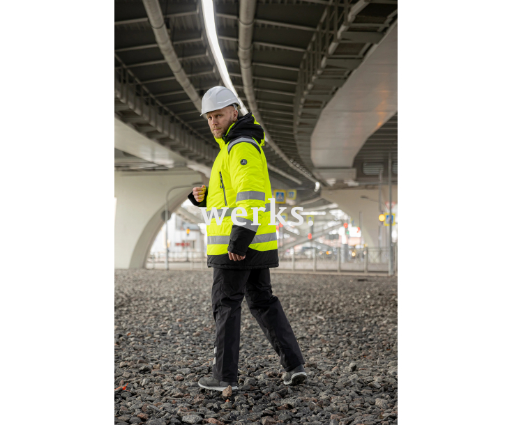 Зимняя сигнальная куртка-парка Brodeks KW217 желтый/черный (L)