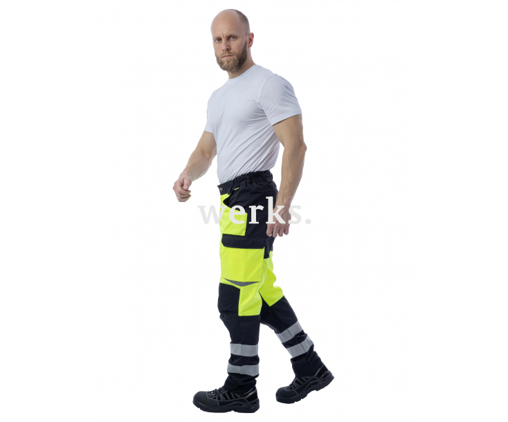 Сигнальные брюки Brodeks KS309 желтый/черный (52)