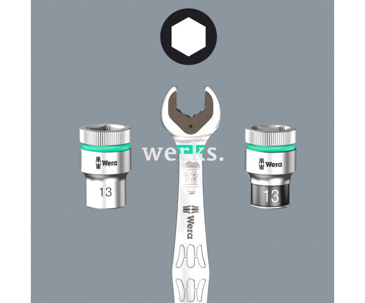 Набор дюймовых гаечных ключей с трещоткой 6000 Joker 8 Imperial Set 1 Wera WE-020012