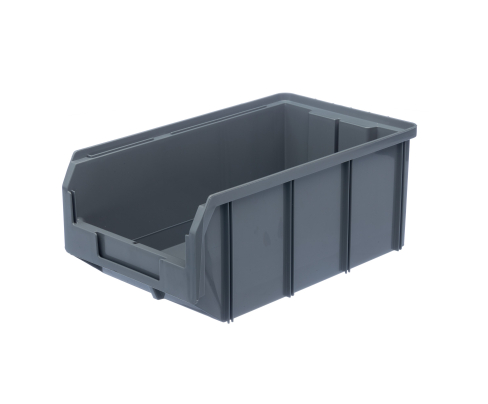 Пластиковый ящик Стелла-техник V-3-серый 341х207x143мм, 9,4 литра