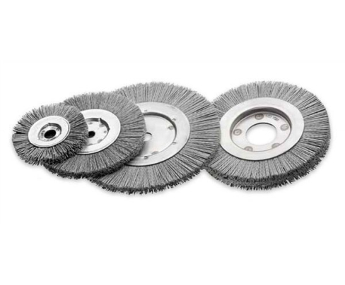 Щетка цилиндрическая однорядная стальная гофрированная Ø150 мм Lessmann 344 172