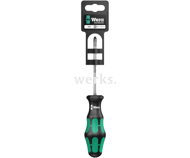 Отвертка Pozidriv Wera Kraftform 355 PZ WE-100056 PZ 1 х 80 крестовая