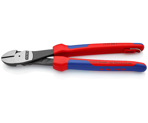 Кусачки боковые особой мощности Knipex KN-7402250T со страховым креплением