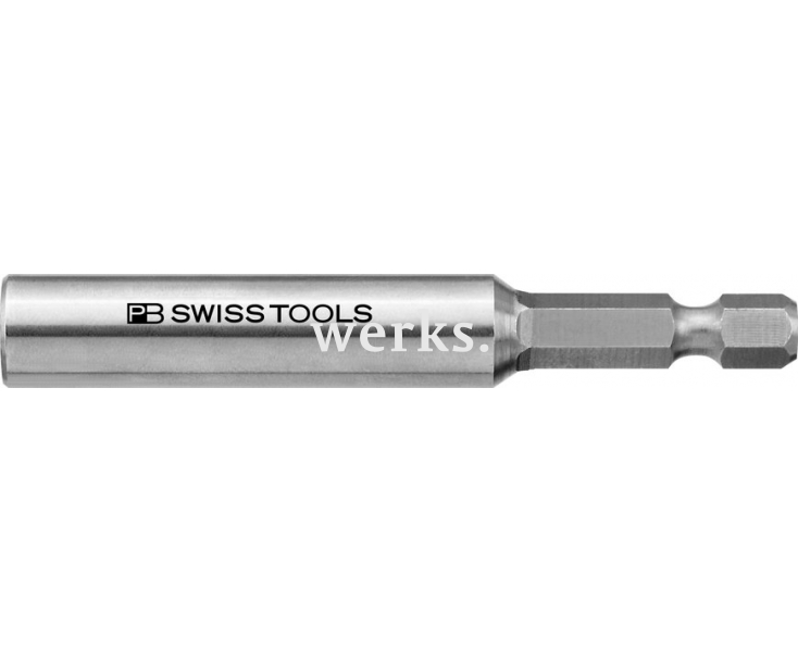 Универсальный держатель бит C6,3 1/4" с магнитом и фиксирующим кольцом PB Swiss Tools PB 450.M