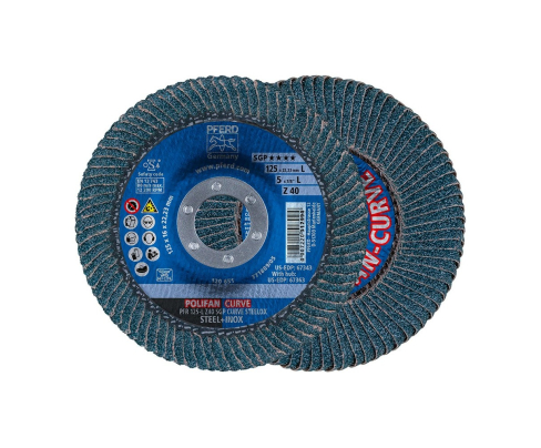 Круг шлифовальный Pferd PFR 125 L Z 40 SGP CURVE STEELOX