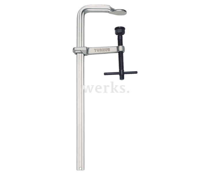 Цельнометаллическая строительная струбцина VIRIDIS, с Т-образной рукояткой KUKKO 480K1500-175