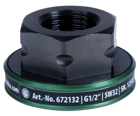 Гайка приводная диаметром 67 мм, размер ключа 55 мм, размер резьбы М36 KUKKO 673655