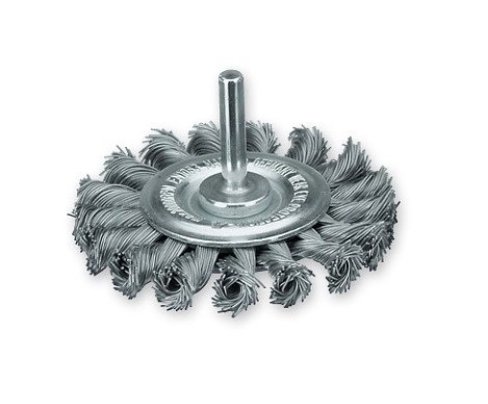 Щетка дисковая жгутовая однорядная с хвостовиком Ø75 мм Lessmann 417 198