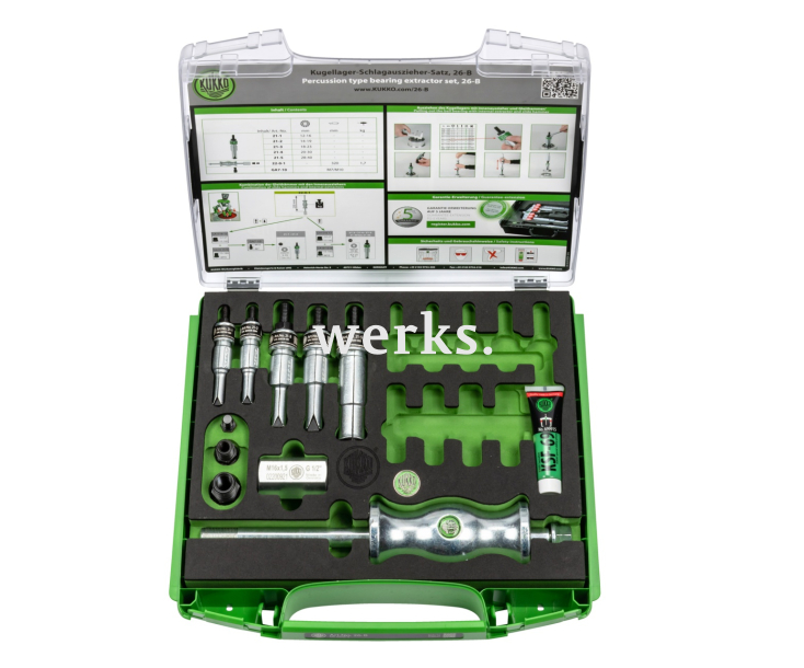 Набор со съёмником подшипников, ударного действия KUKKO 26-B