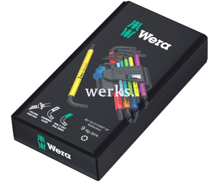 Набор Г-образных ключей TORX Wera 967/9 TX Multicolour HF 1 WE-024179
