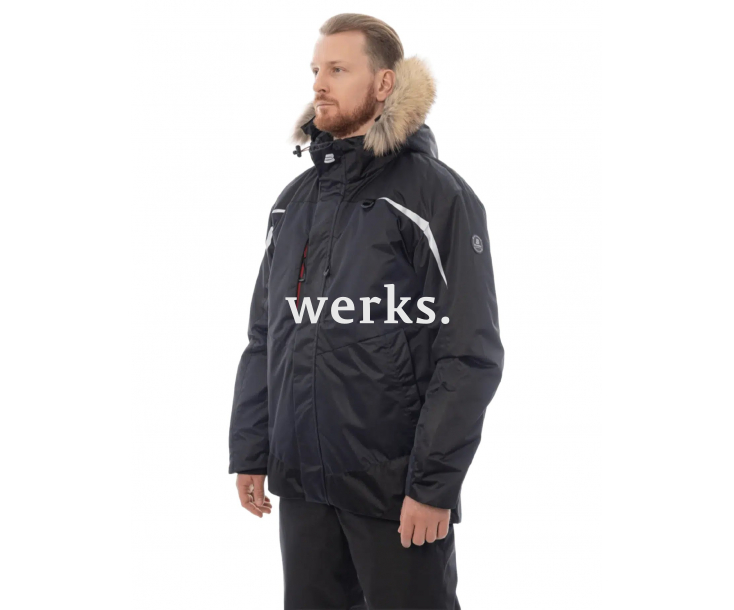 Зимняя рабочая куртка Brodeks KW 231 синий/черный с опушкой (XXXL)