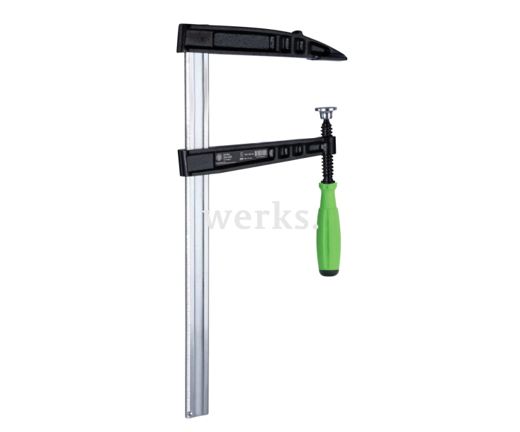 Струбцины винтовые из закаленного чугуна с глубоким зажимом и удобным захватом 3К 800/250 мм KUKKO 507P080