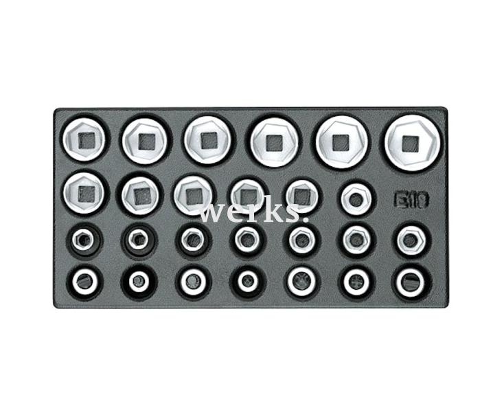 Ложемент для торцовых головок пустой 1500 E-19 L Gedore 5621650