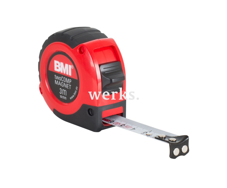 Рулетка измерительная карманная 3 м х 16 мм BMI twoCOMP 472341021M с магнитом