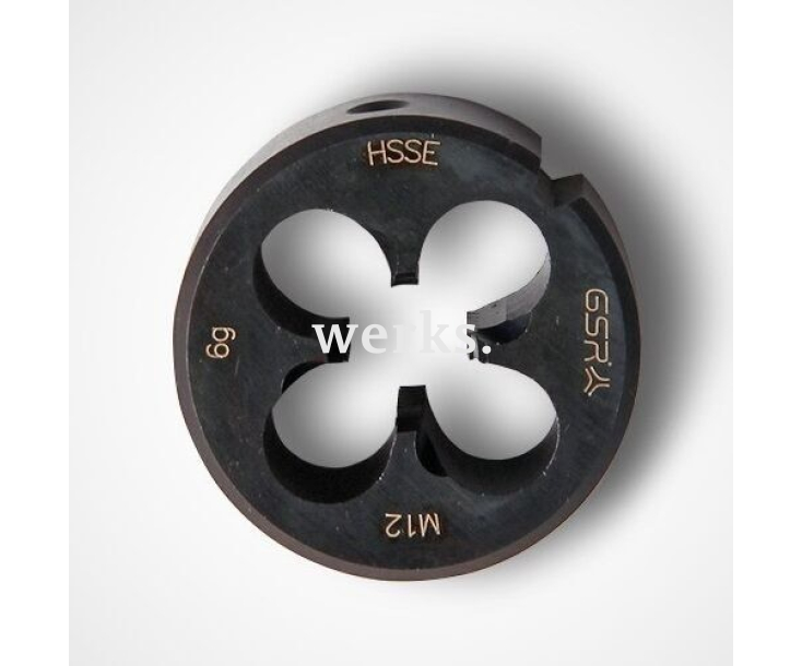 Плашка DIN EN 22568 6g B HSSE-VAP MF 12 x 1,25 Silver тип M Werks W.14606