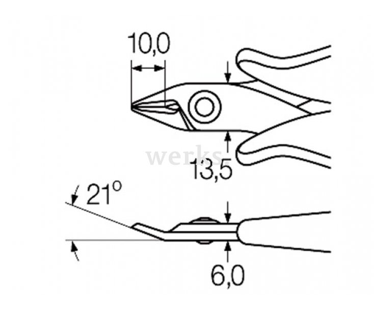 Бокорезы Wiha Electronic Z 41 6 03 SB 27395 в блистере