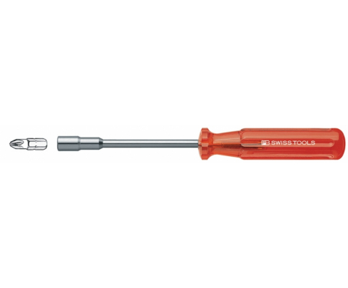 Универсальный держатель бит C6,3 1/4" с фиксирующим кольцом PB Swiss Tools PB 186.6-100