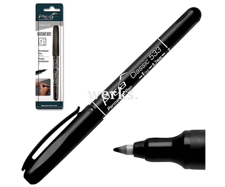 Маркер Classic Fine ультратонкий черный Pica 533/46