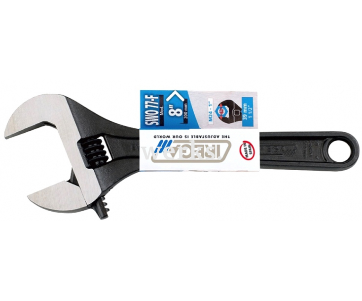 Ключ гаечный разводной фосфатированный с левым вращением и широким раскрытием губок 39 мм Irega SWO-77-F/CE-8