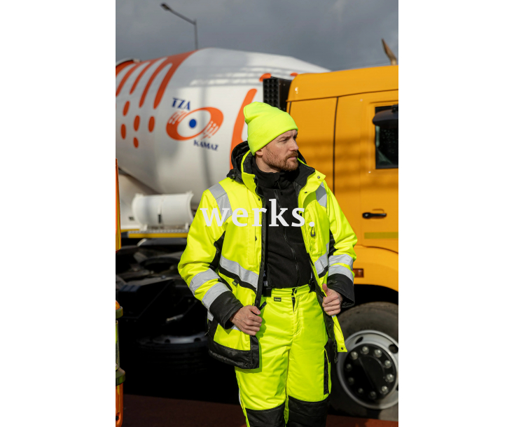 Зимняя сигнальная куртка Brodeks KW216 желтый/черный (L)