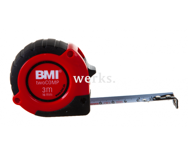 Рулетка измерительная карманная 3 м х 16 мм BMI twoCOMP 472341021