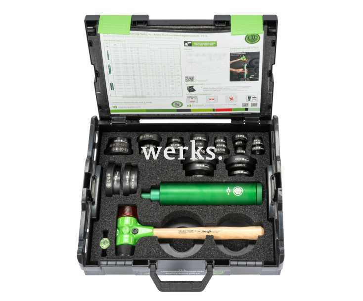 Набор инструментов для монтажа подшипников, лёгкая модель для наружного монтажа KUKKO 71-L