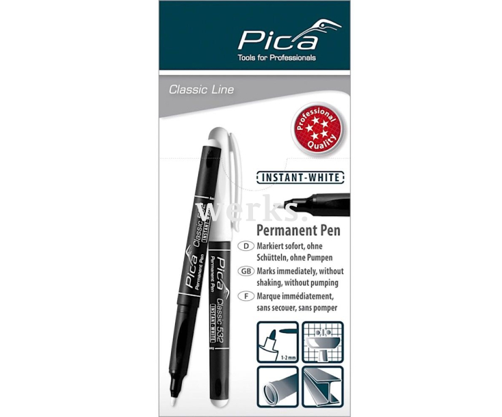 Маркер Classic INSTANT WHITE белый Pica 532/52