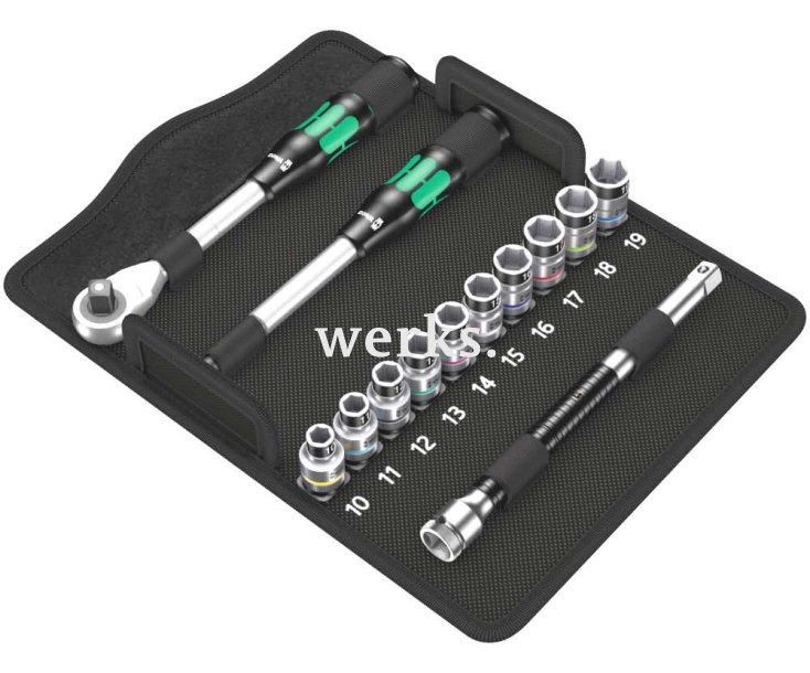 8006 SC 1 Zyklop Hybrid - набор с трещоткой, привод 1/2 Wera WE-004090 13 предметов