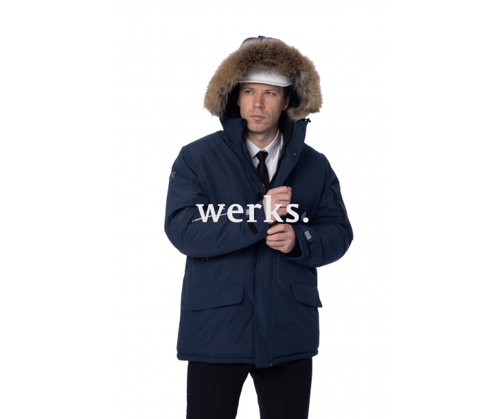 Зимняя куртка-парка Brodeks KW 204 синий с опушкой (XL)