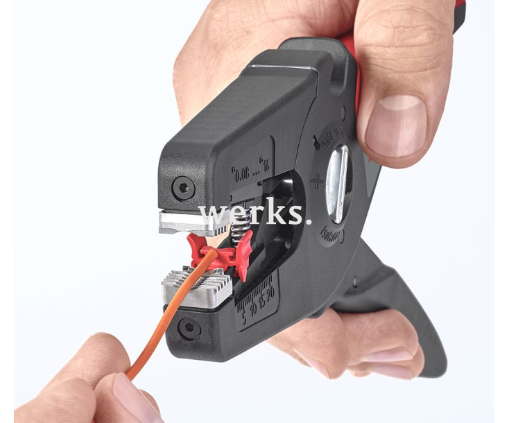 Автоматический стриппер PreciStrip16 с параболическими ножами Knipex KN-1252195SB в блистере