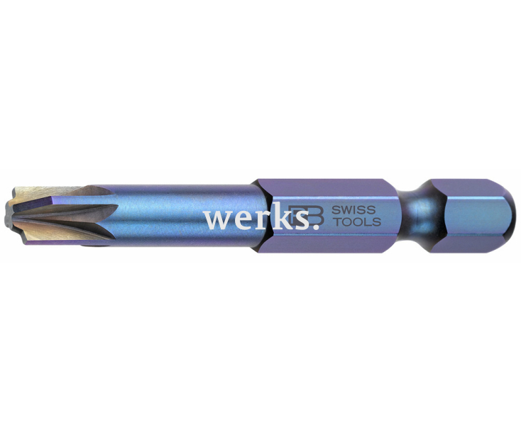 Бита Xeno PZ/SL PrecisionBits E6,3 с внешним шестигранником 1/4 PB Swiss Tools PB E6.180 / 2 1 x 6