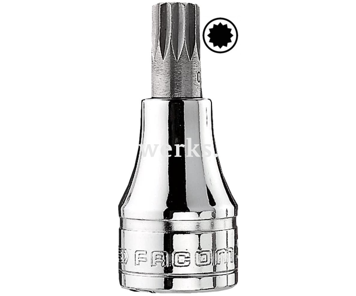 Торцовая головка 1/2" с битой XZN М12х60 мм Facom SV.12B