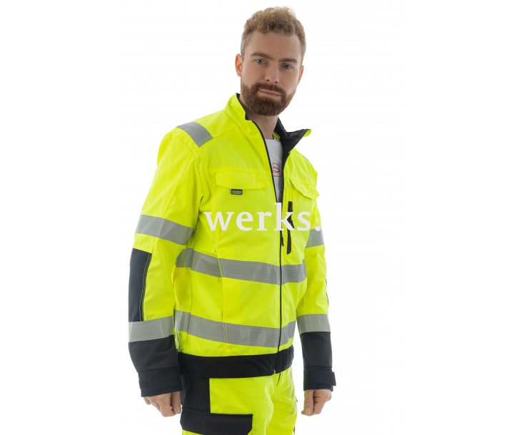 Сигнальная куртка Brodeks KS218 желтый/черный (XXXL)