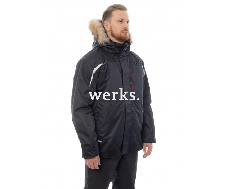 Зимняя рабочая куртка Brodeks KW 231 синий/черный с опушкой (XL)