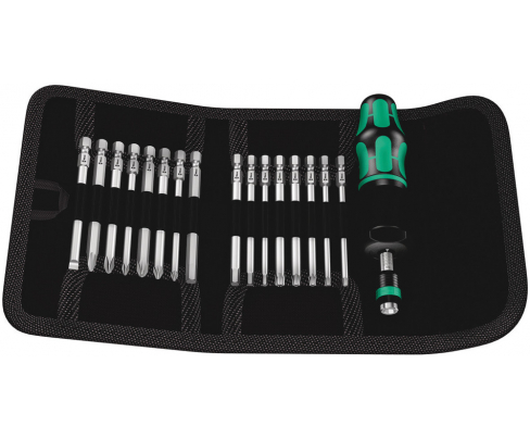 Kraftform Kompakt 60 Torque 1,2 - 3,0 Nm Сумка с насадками (SL, PH, PZ, TX BO, HEX), Wera WE-059293