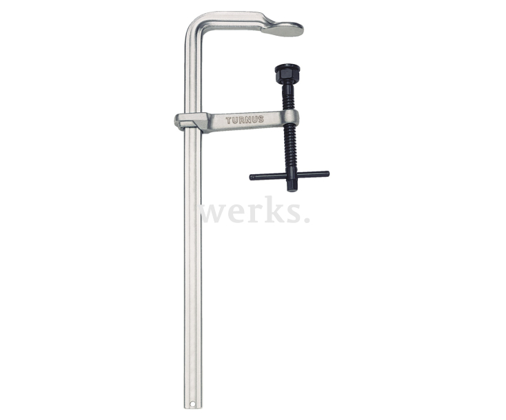 Цельнометаллическая слесарная струбцина VIRIDIS, с  Т-образной рукояткой KUKKO 473K0200-120