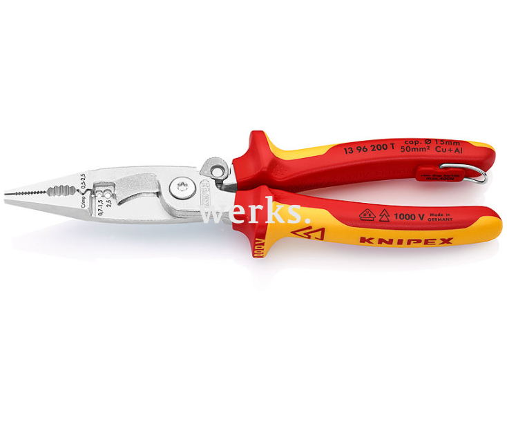 Электромонтажные клещи VDE Knipex KN-1396200TBK со страховочным креплением