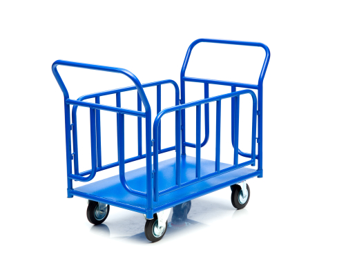 Тележка платформенная Стелла-техник КПО-300Т-150-И , с бортами, 600х1000мм