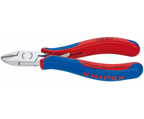 Кусачки боковые для электроники Knipex KN-7702135Н c запрессованным лезвием из твердых сплавов