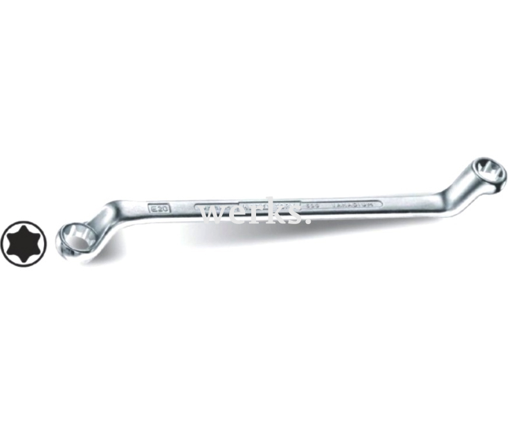 Ключ гаечный двусторонний накидной TORX 12,9х14,76 мм Hazet 630-E14xE16