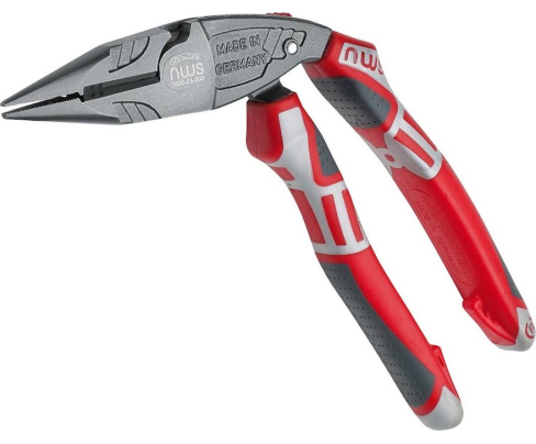 Длинногубцы электромонтажника ErgoMulti 200 мм NWS 1406-69-200 с покрытием TitanFinish и рукоятками SoftGripp