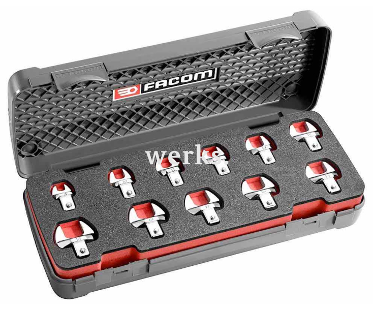 Набор насадок-рожковых ключей 9 х 12 мм Facom 10.J11 11 пр.