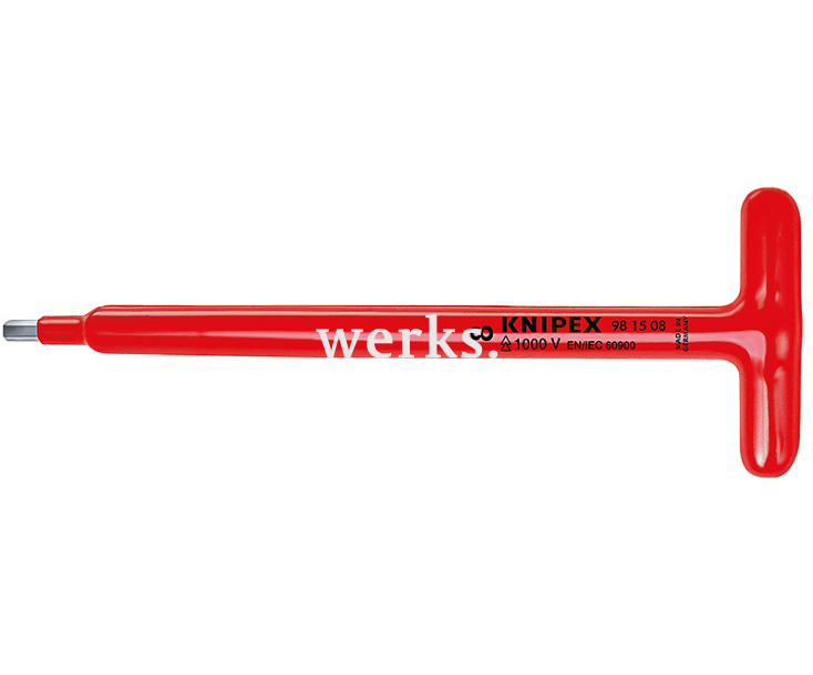 Отвертка VDE для винтов с профилем "внутренний шестигранник" с Т-образной ручкой Knipex KN-981506