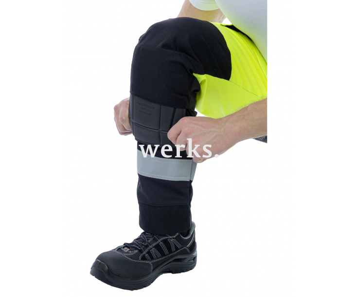 Сигнальные брюки Brodeks KS309 желтый/черный (56)