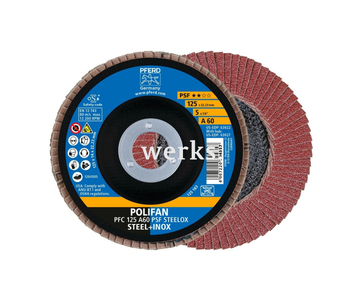 Круг шлифовальный Pferd PFC 125 A 60 PSF STEELOX