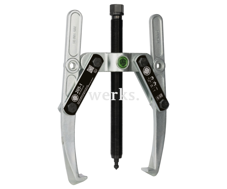 Универсальный двухзахватный съёмник с шарнирными захватами  и регулировкой глубины фиксации KUKKO 205-1