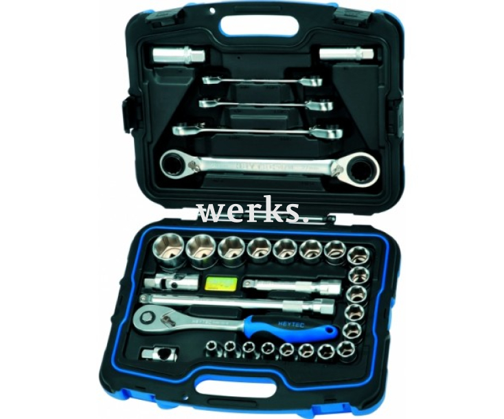 Набор 4 в 1 головок 1/2" с трещоточным накидным ключом 50884-3015 Heyco (HEYTEC) HE-50884301583 31 предмет