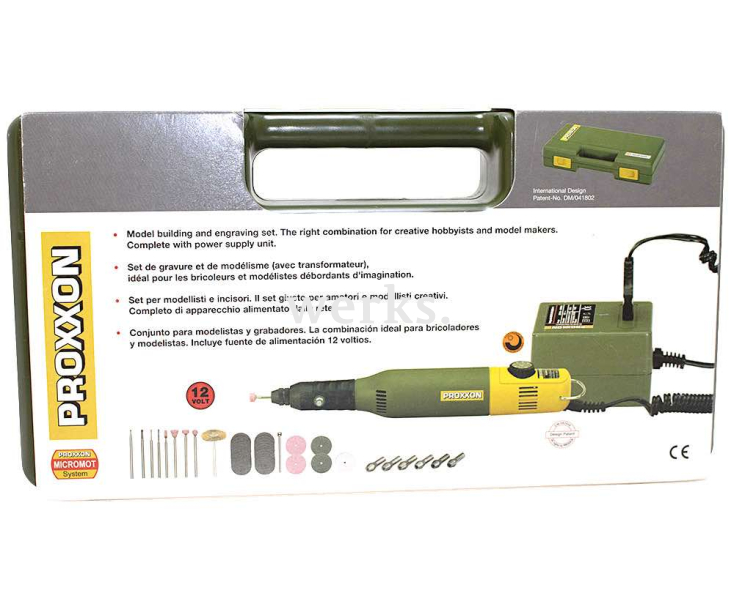 Бормашина Proxxon Micromot 60/E с трансформатором и насадками 28515